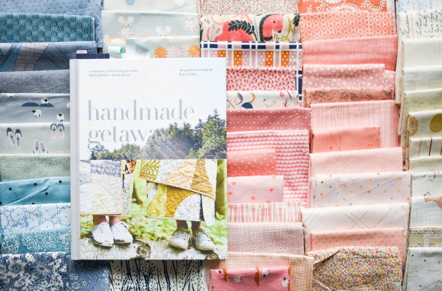 Handmade Getaway book on fabric